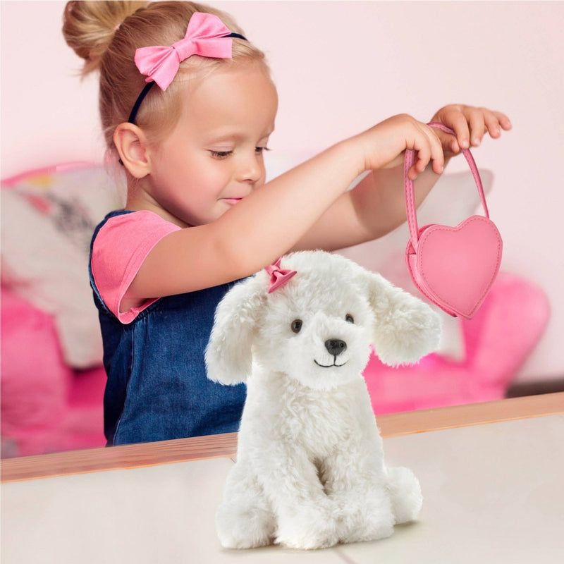 FAO Schwarz 12" Sparklers Plush Maltese with Purse