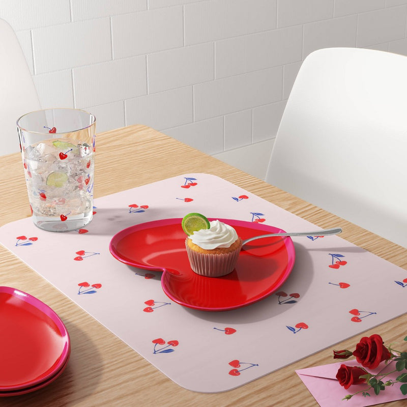 8.4" Melamine Figural Heart Dinner Plate Red - Room Essentials