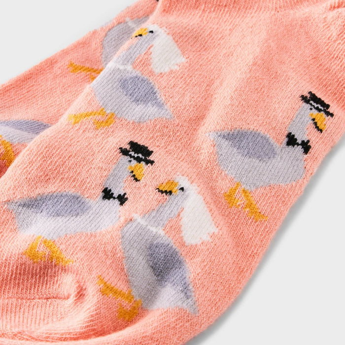 Women's Wedding Geese Low Cut Socks - Xhilaration Peach 4-10