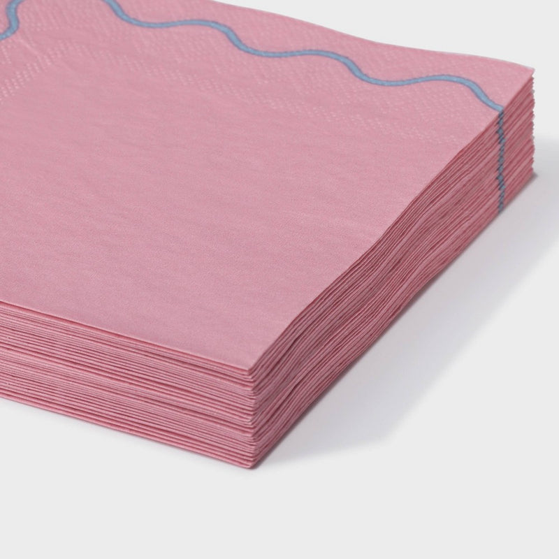 16ct Pink and Blue Beverage Napkins