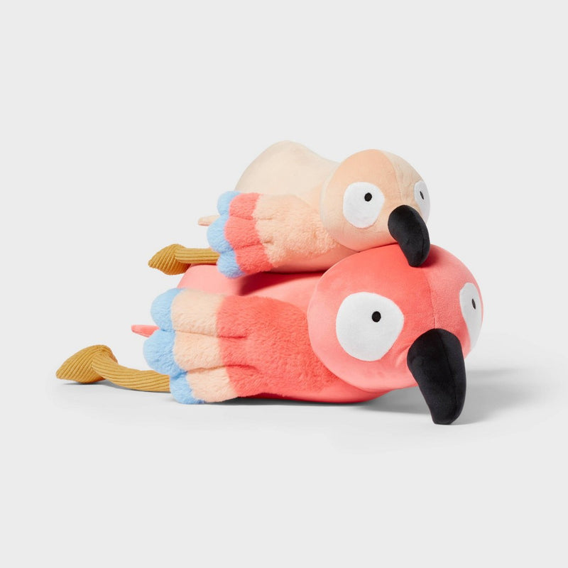 Parrot and Baby Weighted Plush Kids' Throw Pillow Pink - Pillowfort