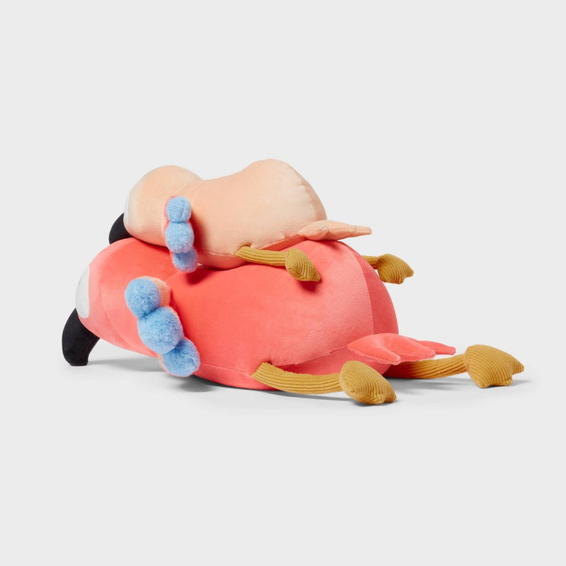 Parrot and Baby Weighted Plush Kids' Throw Pillow Pink - Pillowfort