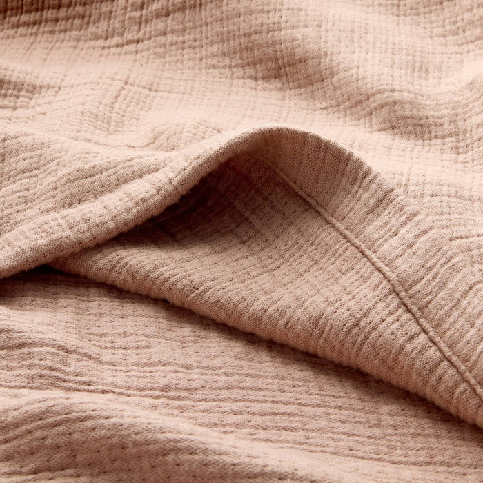 Full/Queen Rayon from Bamboo Matelasse Blanket Light Adobe Clay - Casaluna