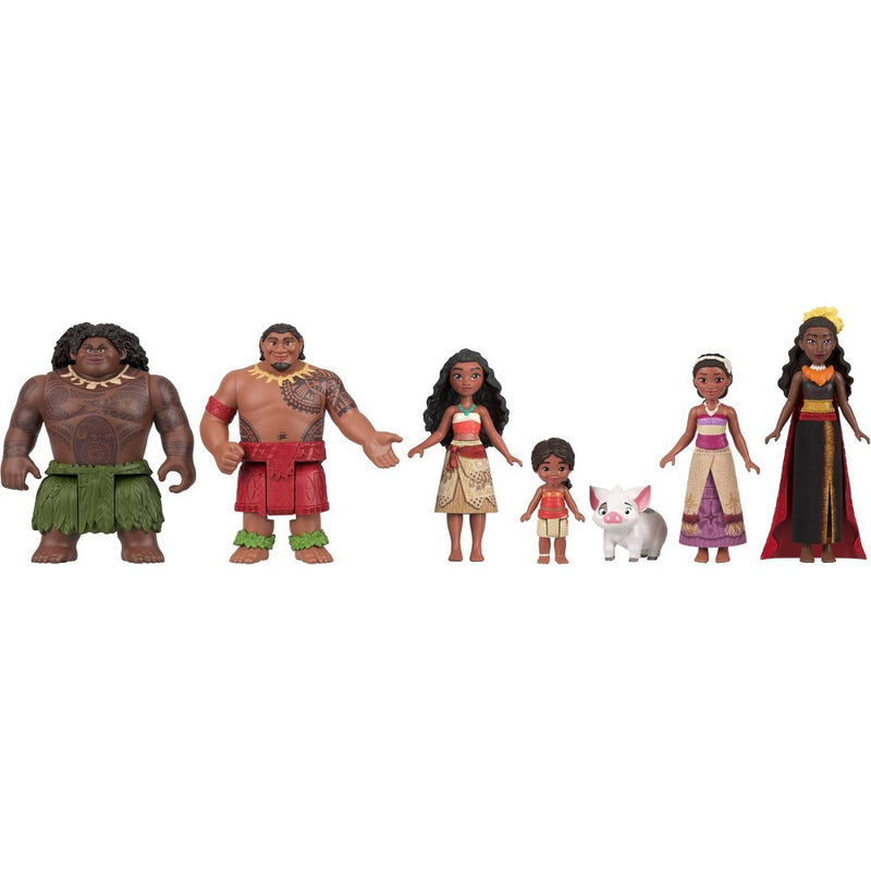 Disney Moana 2 Adventure Set with 6 Small Dolls & Accessories