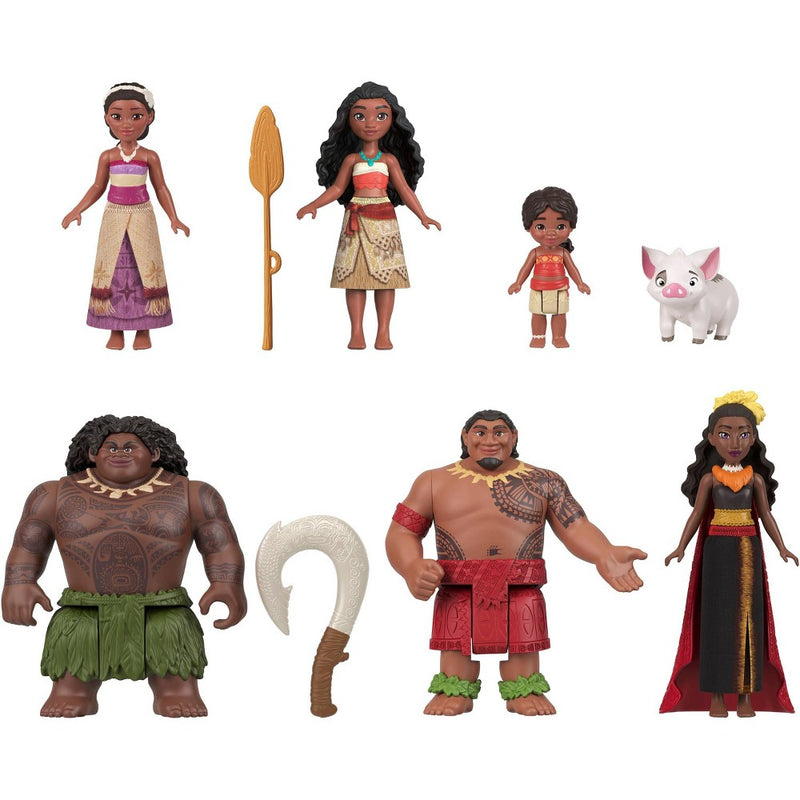 Disney Moana 2 Adventure Set with 6 Small Dolls & Accessories