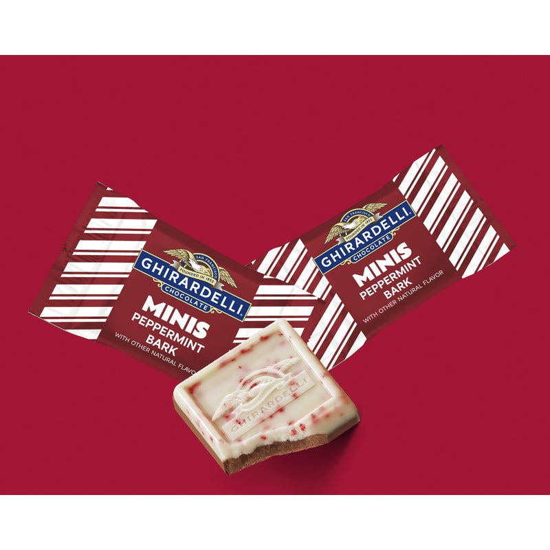 Ghirardelli Christmas Peppermint Bark Chocolate Minis - 4.3oz