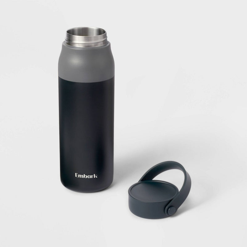 32oz Stainless Steel Hydration Water Bottle - Black - Embark