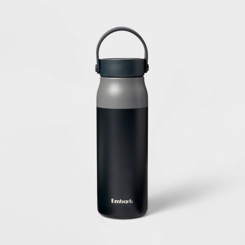 32oz Stainless Steel Hydration Water Bottle - Black - Embark