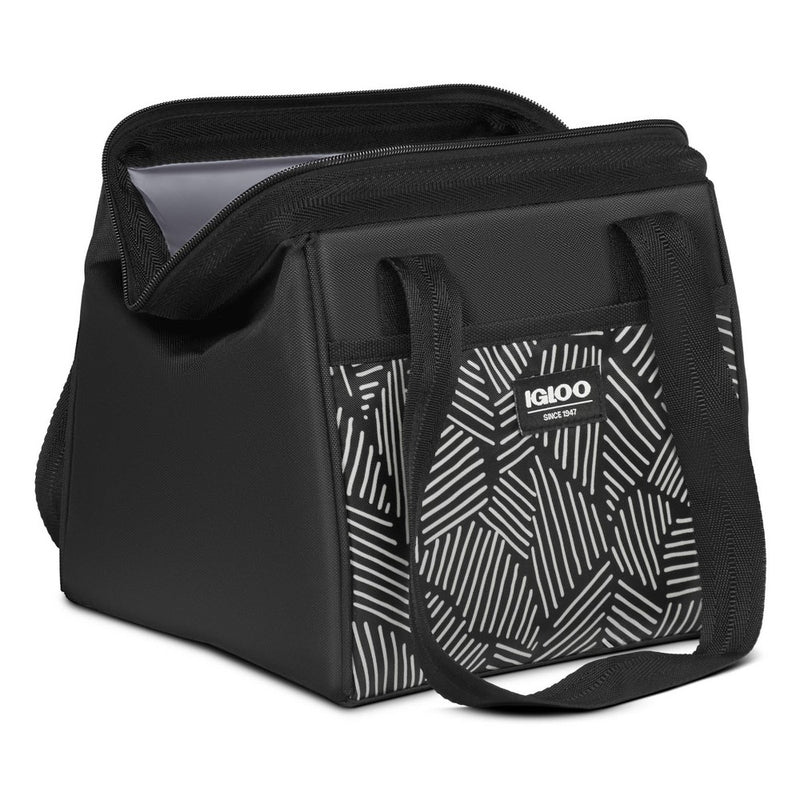Igloo Print Essentials Leftover Lunch Bag with Pack Ins - Black