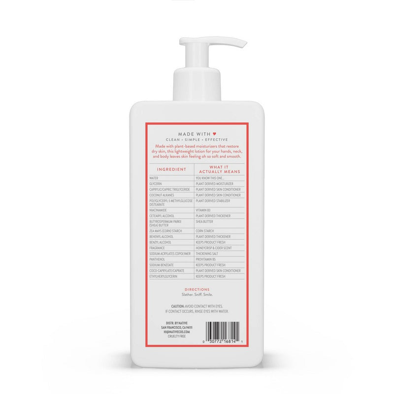 Native Limited Edition Body Lotion Pump - Honeycrisp & Cider - 16.5 fl oz