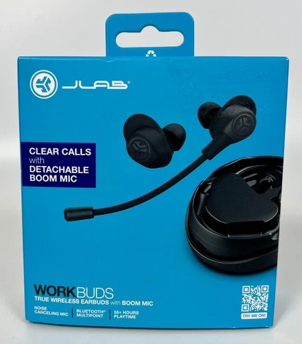 JLab Work Buds True Wireless Bluetooth In-Ear Headset - Black