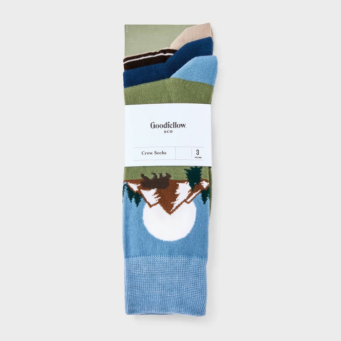 Men's Gifting Socks 3pk - Goodfellow & Co Blue 7-12