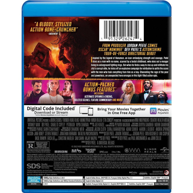 Monkey Man - Collector's Edition Blu-ray + DVD + Digital