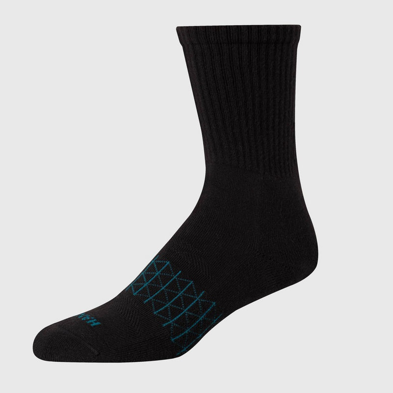 Hanes Premium Men's 3pk Active Crew Socks - Blue/Black 6-12