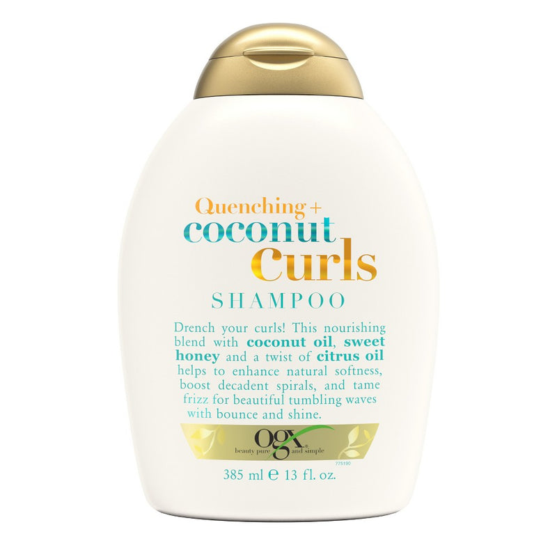 OGX Quenching+ Coconut Curls Shampoo Curly Hair Shampoo with Coconut Oil, Citrus Oil & Honey - 13 fl oz