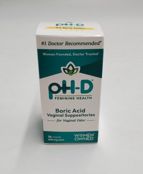 pH-D Feminine Health Boric Acid Vaginal Suppositories - 36ct - EXP: 12/2026