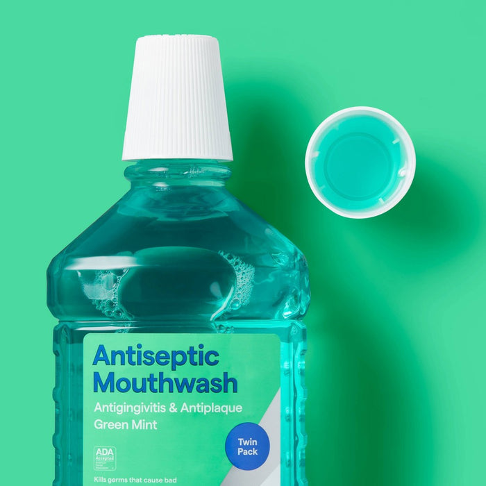 Antiseptic Mouthwash Spring Mint - 101.44 fl oz/2pk - up&up