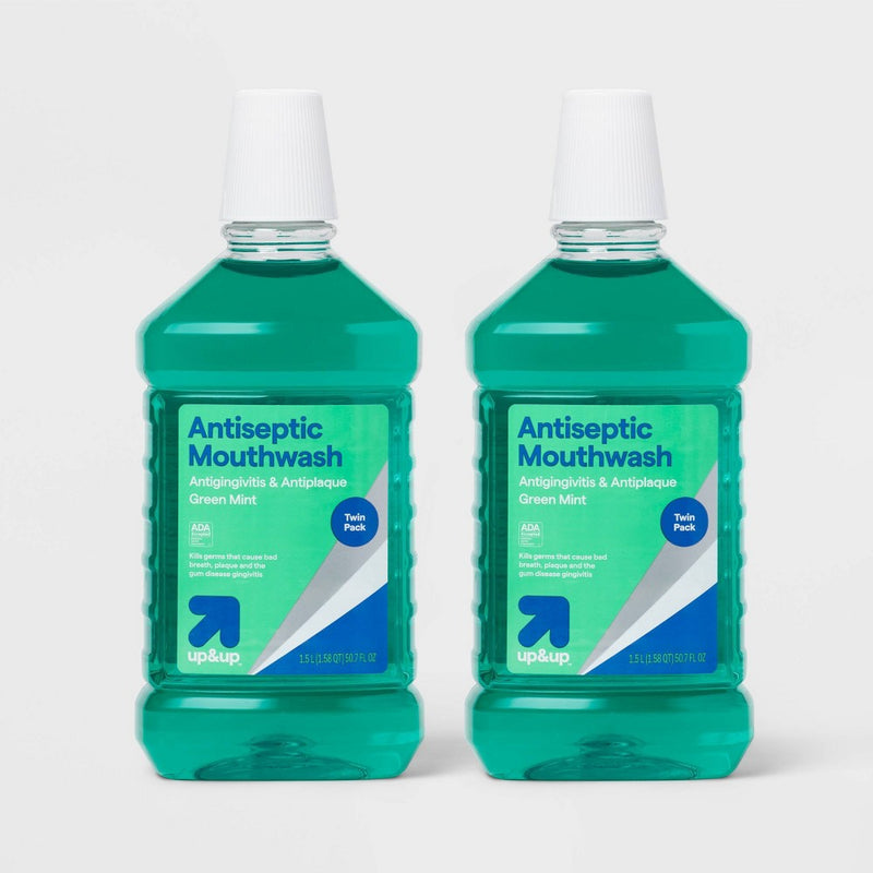 Antiseptic Mouthwash Spring Mint - 101.44 fl oz/2pk - up&up
