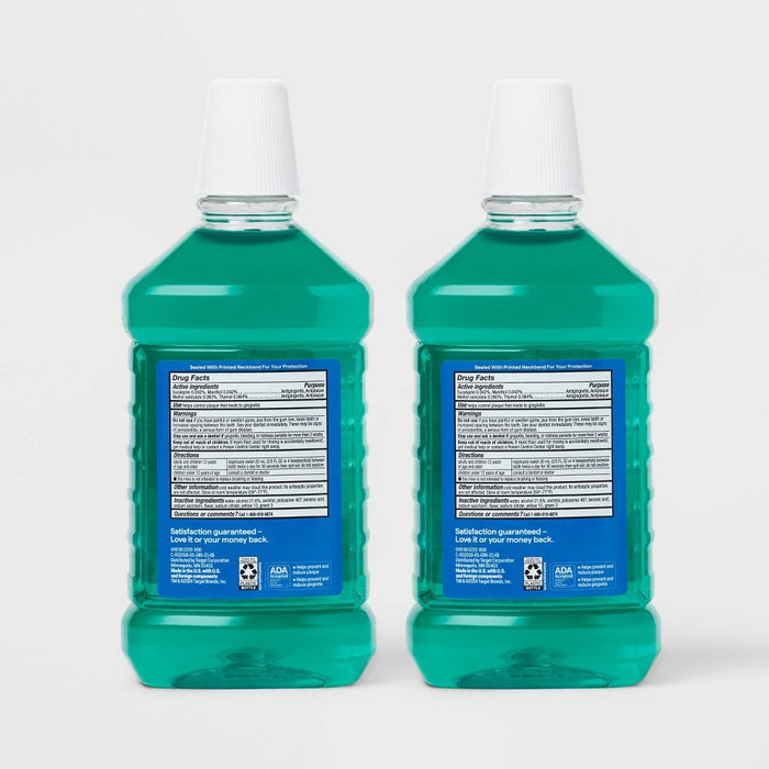 Antiseptic Mouthwash Spring Mint - 101.44 fl oz/2pk - up&up