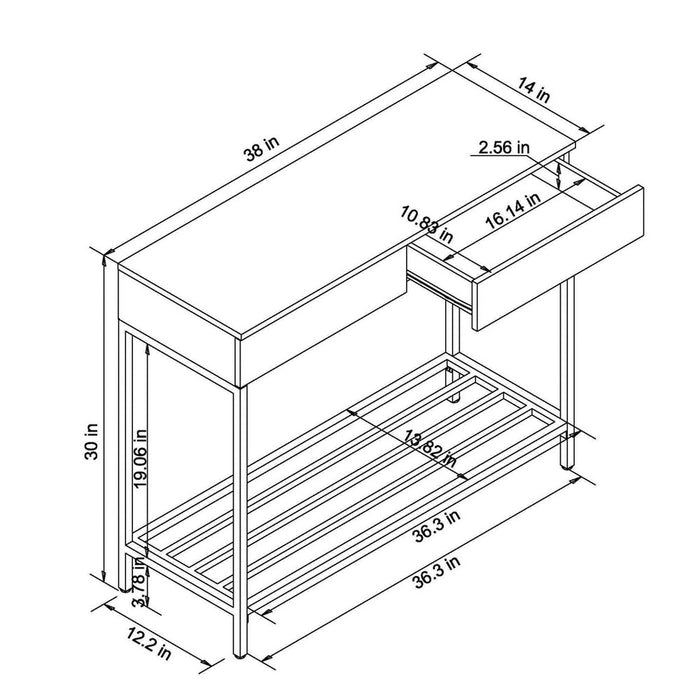 Loring Console Table White - Threshold (LOCAL PICKUP ONLY)
