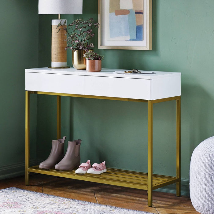 Loring Console Table White - Threshold (LOCAL PICKUP ONLY)