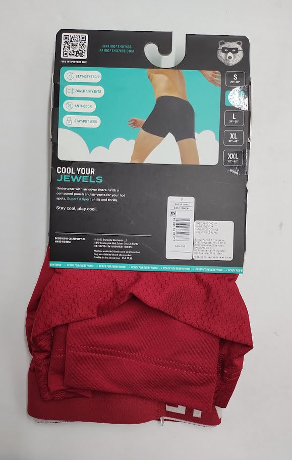 Pair of Thieves Men's SuperCool Boxer Briefs 2pk - Blue/Maroon M