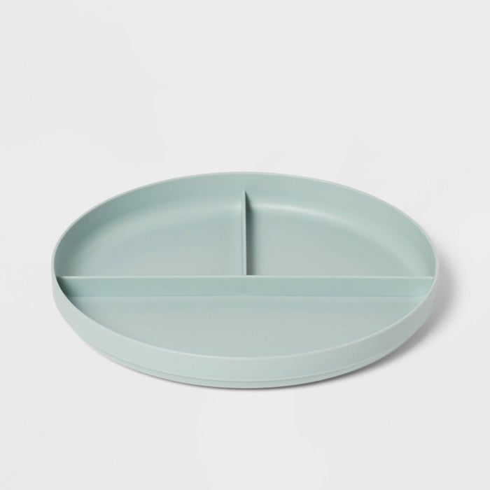 Kids' 6pc 7.4" Plastic Round Divided Plate - Pillowfort: BPA-Free, Microwave & Dishwasher Safe, Toddler Dining