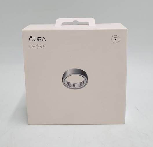 Oura Ring 4 Brushed Silver - Size 7 BRAND NEW - OPEN BOX