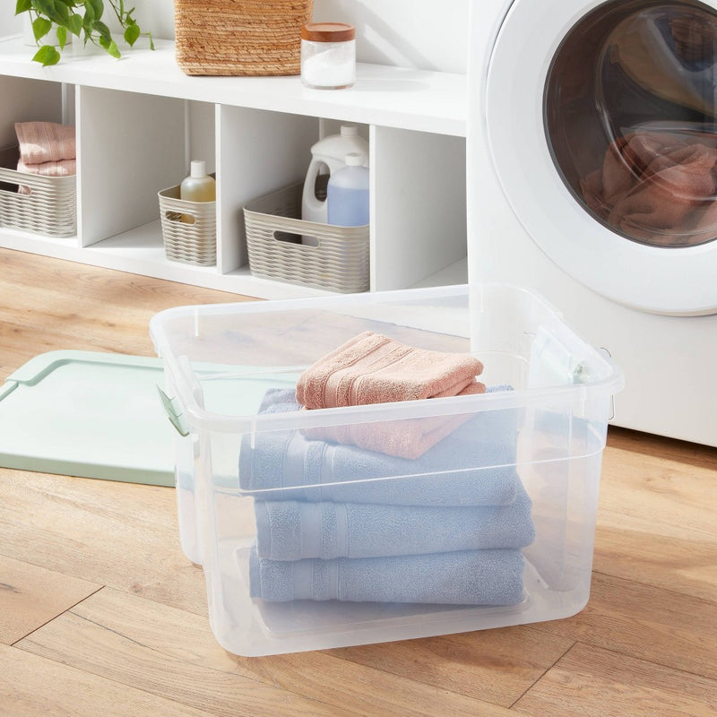 66qt Clear Latching Storage Box Daydream Green - Brightroom (LOCAL PICKUP ONLY)
