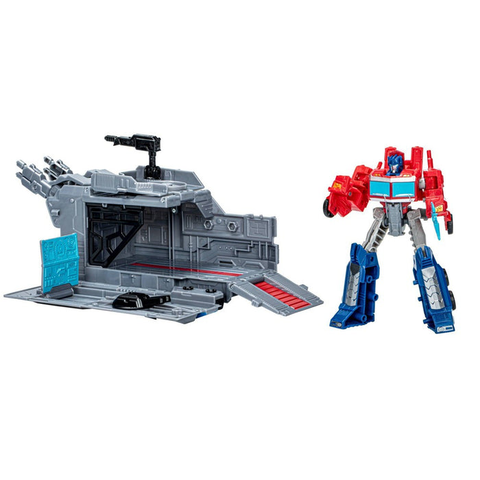 Transformers EarthSpark Optimus Prime Action Figure with Battle Base Trailer (Target Exclusive)