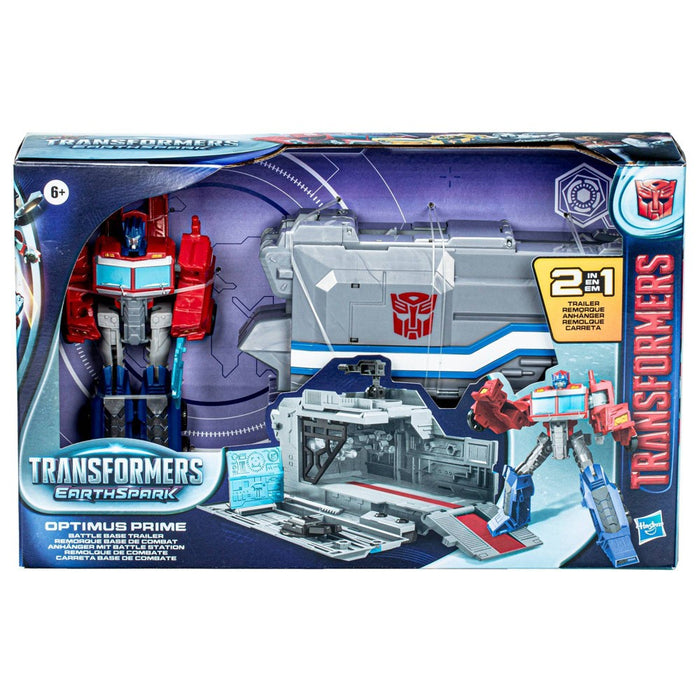 Transformers EarthSpark Optimus Prime Action Figure with Battle Base Trailer (Target Exclusive)