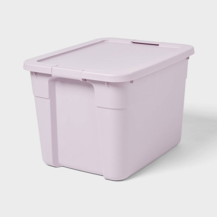 20gal Latching Storage Tote Lavender Splash - Brightroom (LOCAL PICKUP ONLY)