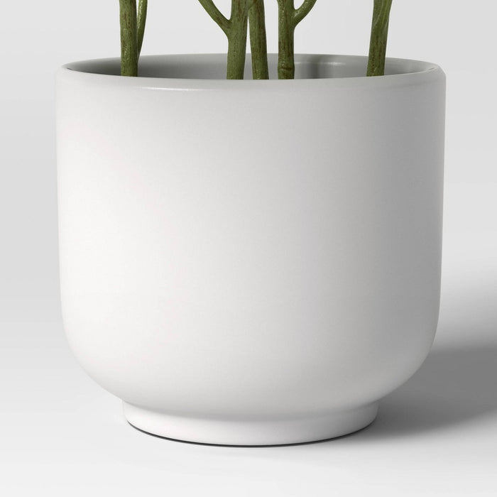Artificial Eucalyptus Plant - Threshold: Indoor Greenery Decor, 10" Tall, White Pot