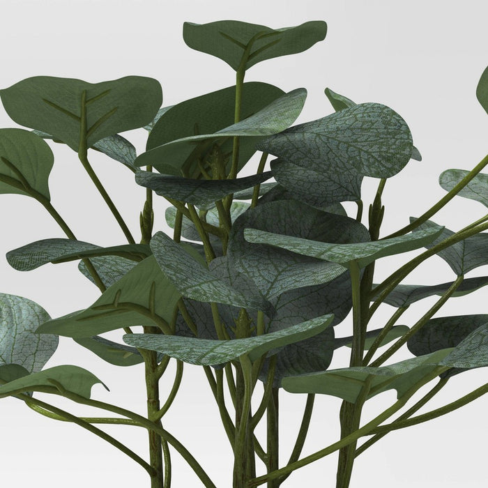 Artificial Eucalyptus Plant - Threshold: Indoor Greenery Decor, 10" Tall, White Pot