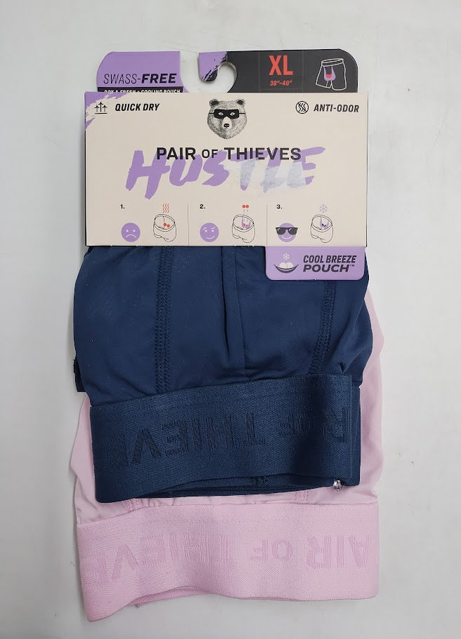 Pair of Thieves Men's Hustle Boxer Briefs 2pk - Navy/Lavender XL