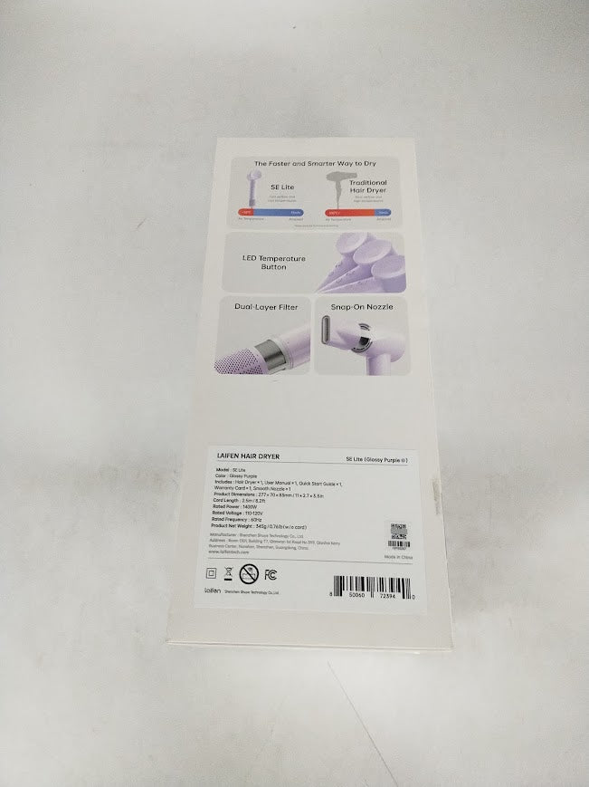 Laifen SE Lite Hair Dryer - Purple - 1400 Watts