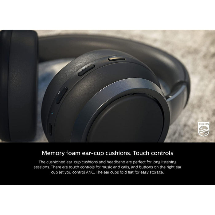 Philips Audio H9505 Hybrid Active Noise Canceling Over Ear Wireless Bluetooth