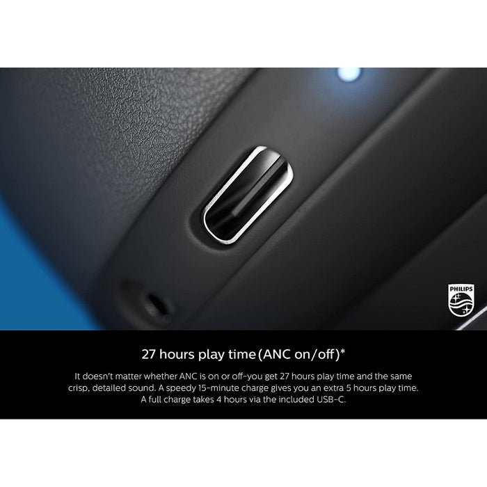 Philips Audio H9505 Hybrid Active Noise Canceling Over Ear Wireless Bluetooth