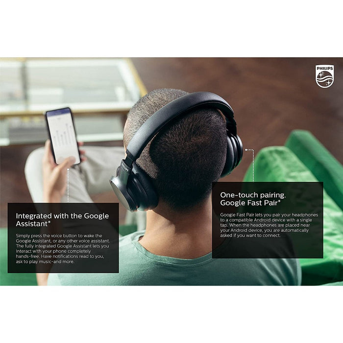 Philips Audio H9505 Hybrid Active Noise Canceling Over Ear Wireless Bluetooth