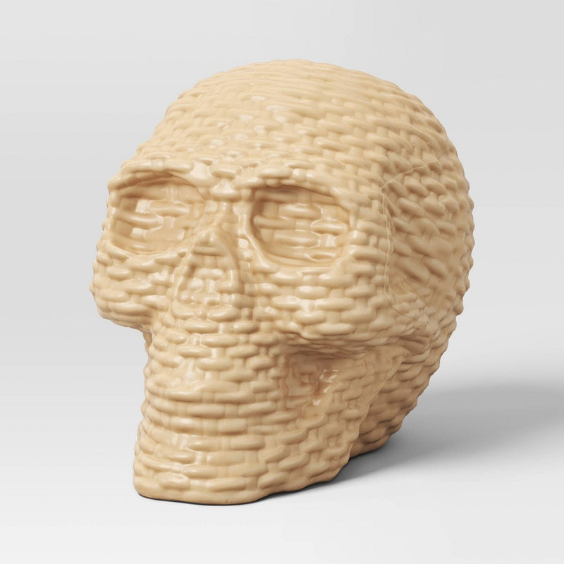 Halloween Plastic Decor Neutral Skull Icon - Hyde & EEK! Boutique: Indoor Decorative Sculpture, Skeleton Theme, No Battery Required
