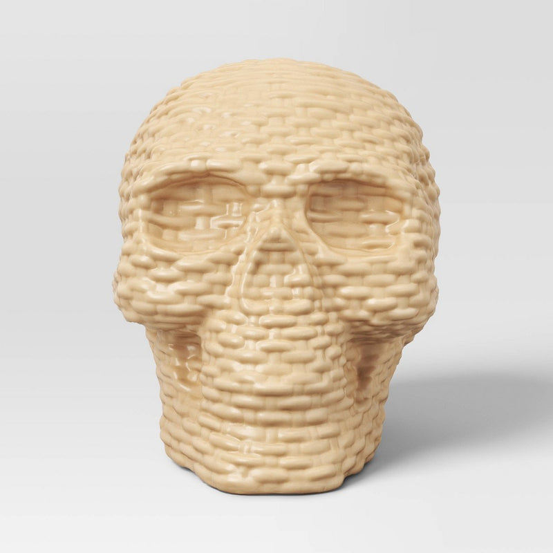 Halloween Plastic Decor Neutral Skull Icon - Hyde & EEK! Boutique: Indoor Decorative Sculpture, Skeleton Theme, No Battery Required