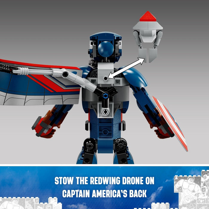 LEGO Marvel New Captain America Construction Figure Super Hero Toy 76296