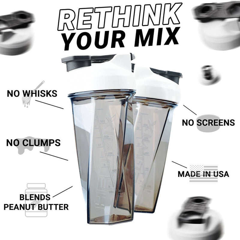 Helimix 28oz Shaker Water Bottle - White