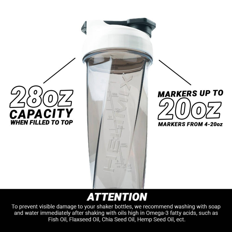 Helimix 28oz Shaker Water Bottle - White