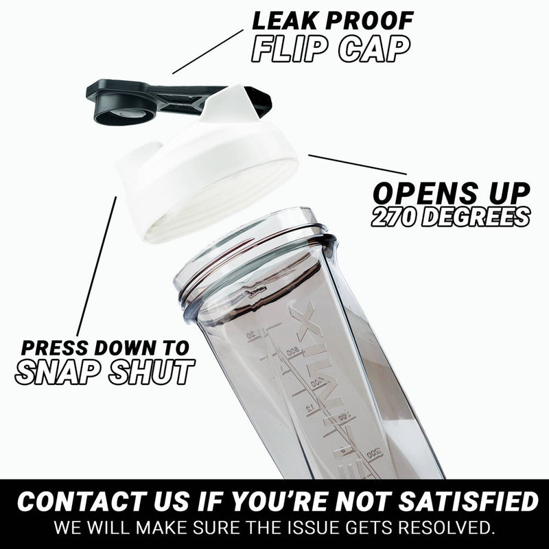 Helimix 28oz Shaker Water Bottle - White