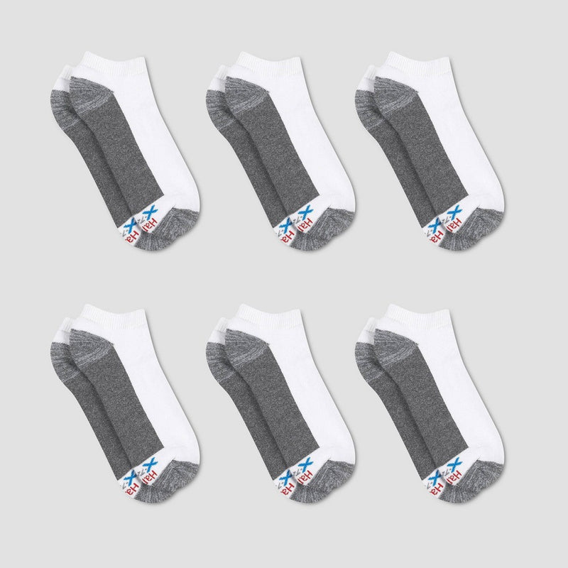 Hanes Premium Men's X-Temp Ultra Cushion Low Cut Socks 6pk - White 6-12