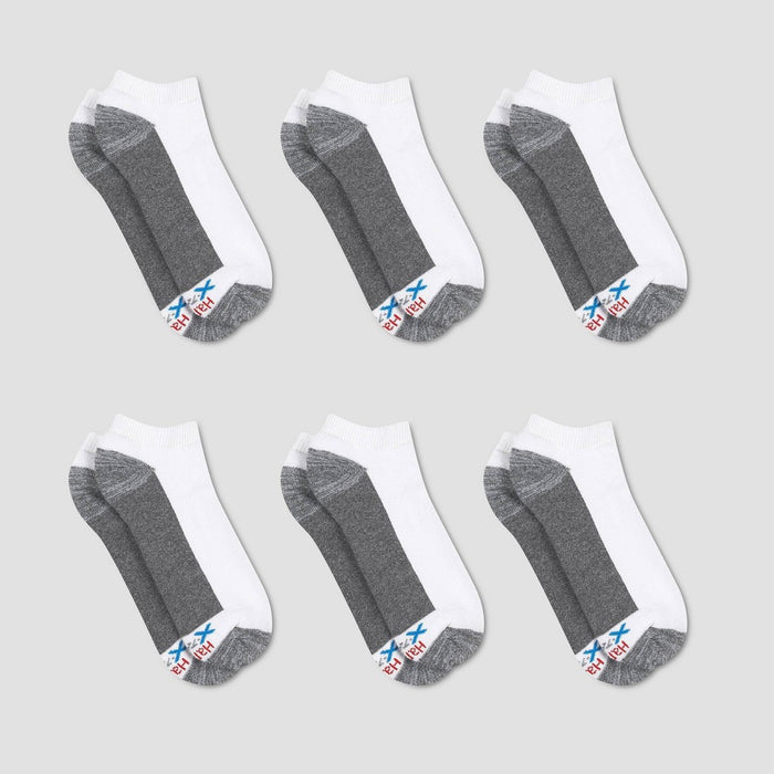 Hanes Premium Men's X-Temp Ultra Cushion Low Cut Socks 6pk - White 6-12