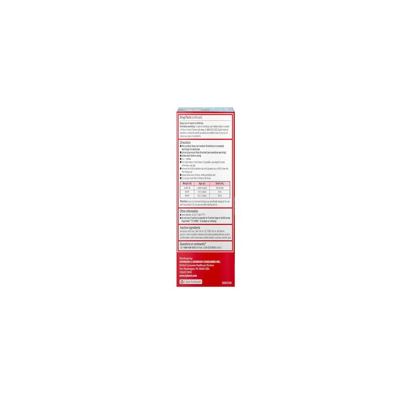 Tylenol Children's Oral Suspension, Cold+ Cough + Sore Throat, Bubblegum, 4 fl oz