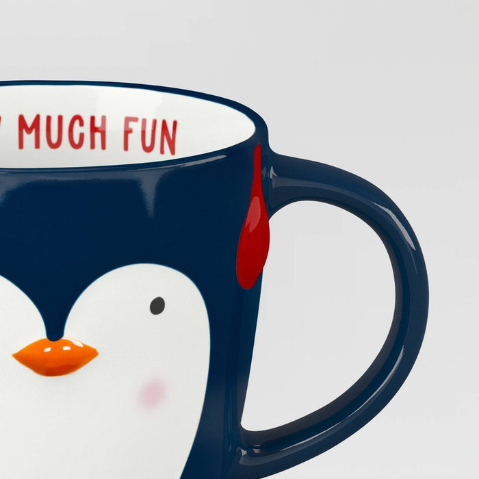 16oz Christmas Earthenware Snow Much Fun Penguin Mug - Wondershop: Holiday Drinkware, Microwave & Dishwasher Safe