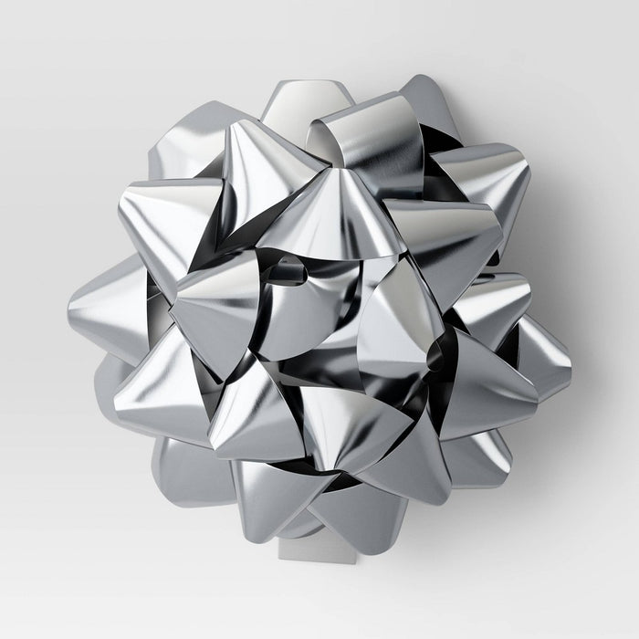 Giant Christmas Decorative Bow Silver - Wondershop